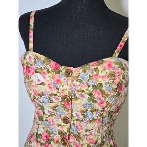 Poetry Women's Floral Button-Front Sundress – Size L Coquette, Cottagecore